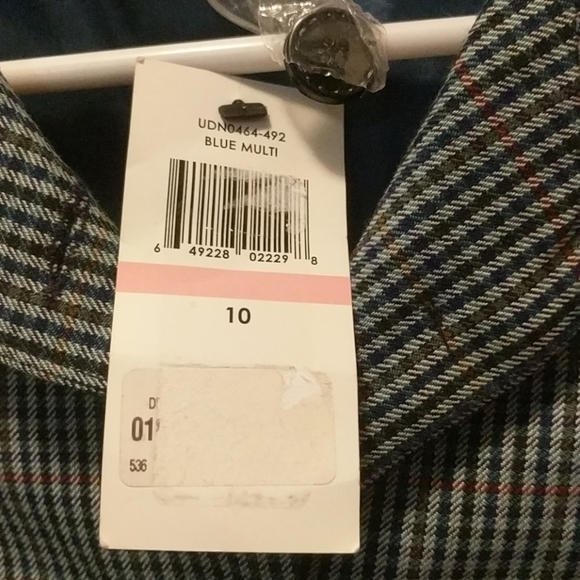 Dorothee Bis NWT women's size 10 blue multi blazer - Picture 2 of 3